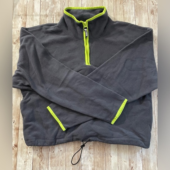 PINK VICTORIA’S SECRET CROPPED FLEECE ADJUSTABLE WAIST PULLOVER SWEATSHIRT - Picture 8 of 13